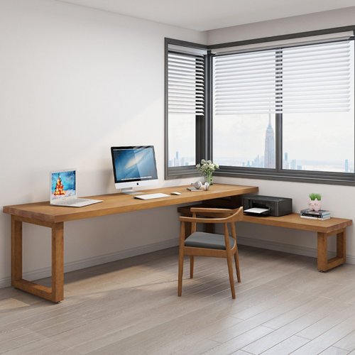 Loon Peak® Hasnat 3 Solid Wood Desk And Chair Set Office Set with Chair